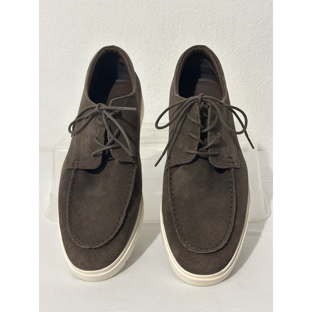 Nordstrom Ortholite Mens Moc Toe Derby Sneaker Casual Suede Lace Up Brown Sz 11M